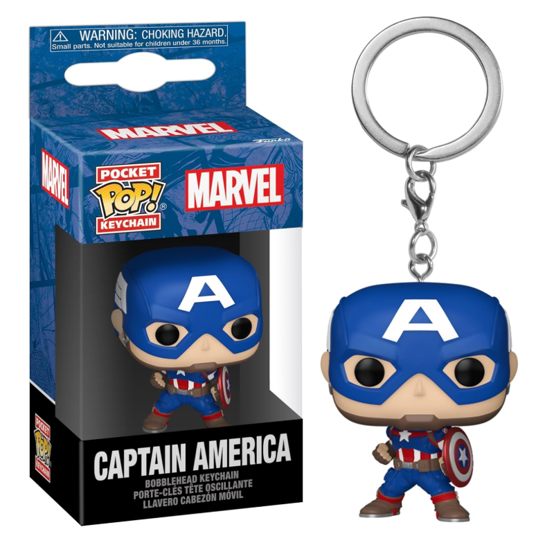 Llavero Marvel Capitana Marvel Kawaii - Goma 100%, Aleación De Zinc, Licencia Oficial